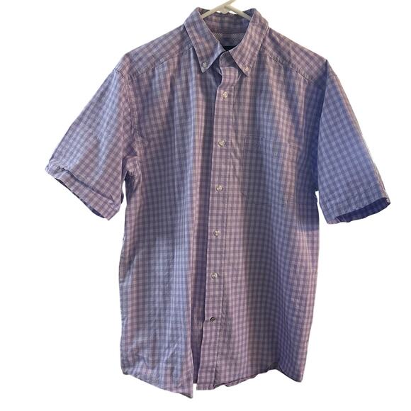 Ariat Pro Series Men's Purple Western Short Sleeve Button Up Size Medium - Picture 1 of 6